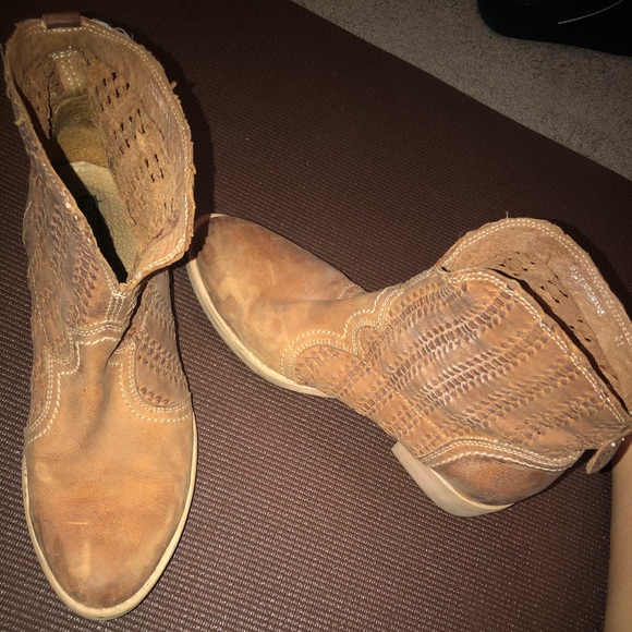 Brown real leather cowboy bootie - Fabrics Morichetti - Picture 6 of 6